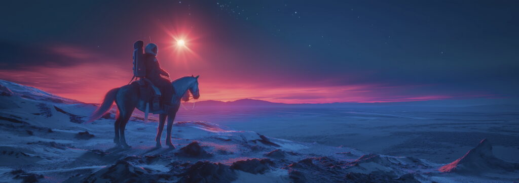 spaceman-riding-horse-outer-space-neon-style-1024x362 The Unseen Legacy of Omikaye Phifer: A Rising Star (2025)